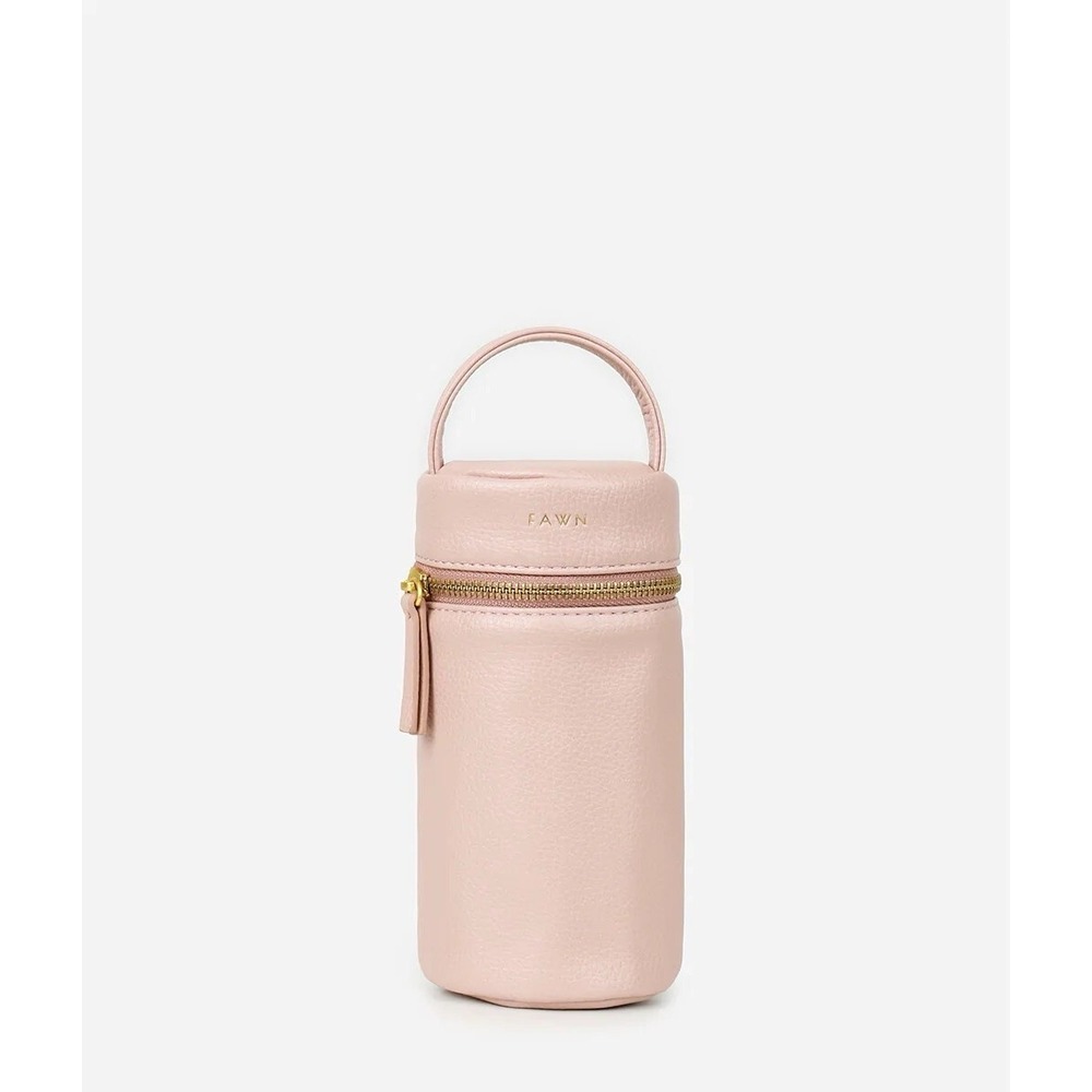Fawn Design Vegan Leather Bottle Bag Keeps Bottles Warm Or Cold Blush